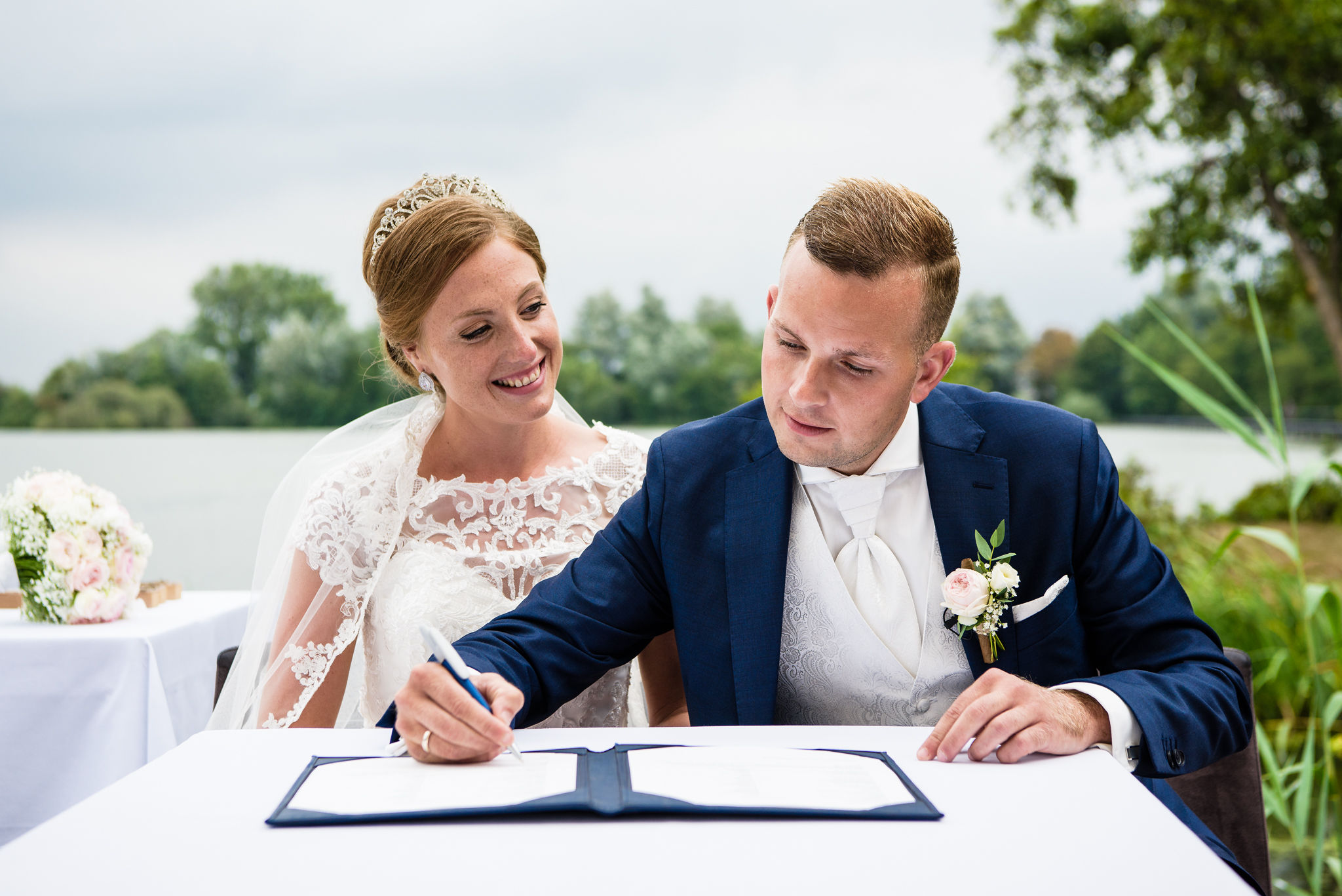 Tekenen bruiloft bij Buitenplaats Kameryck