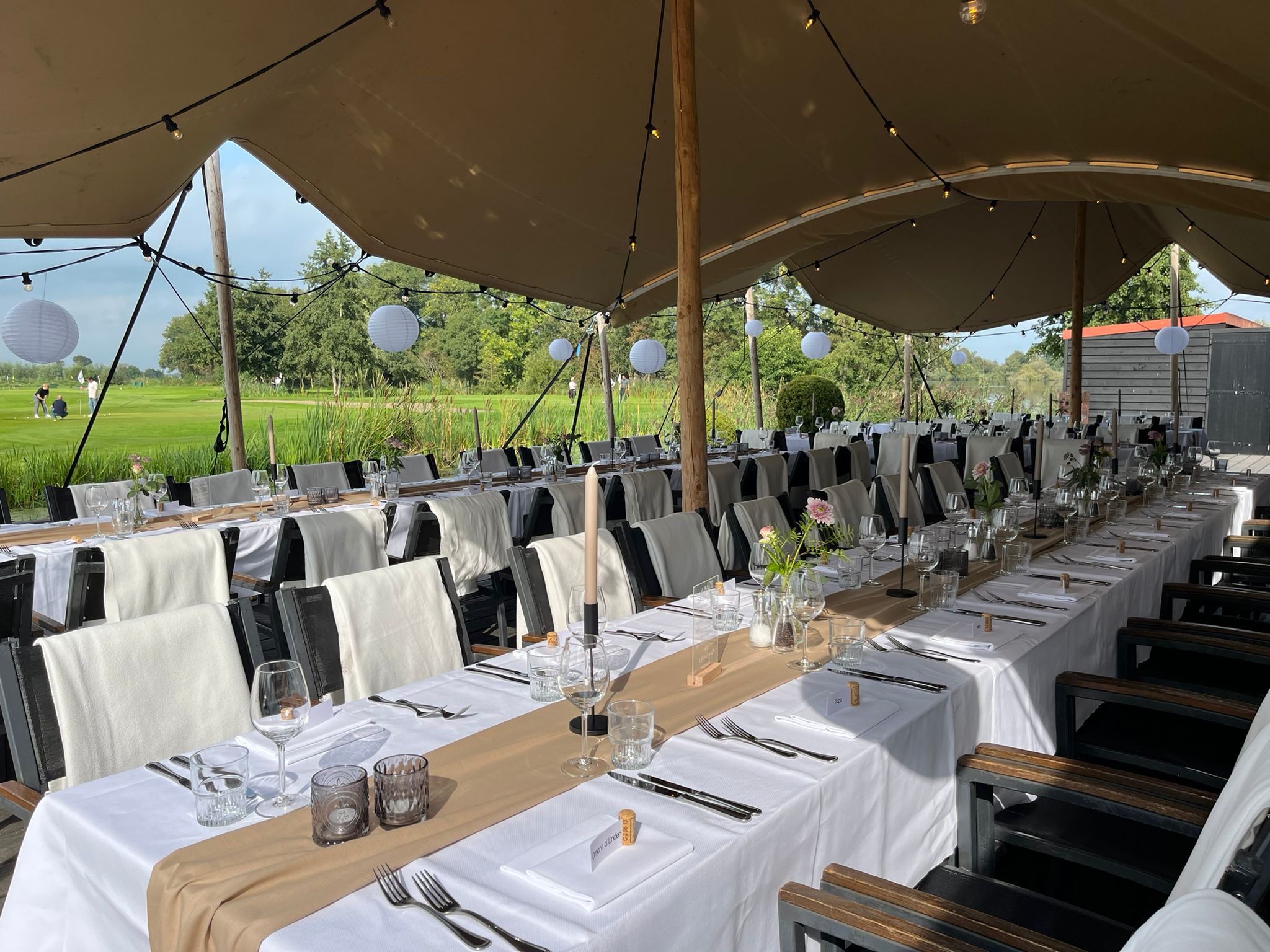 Dineropstelling bruiloft bij Buitenplaats Kameryck